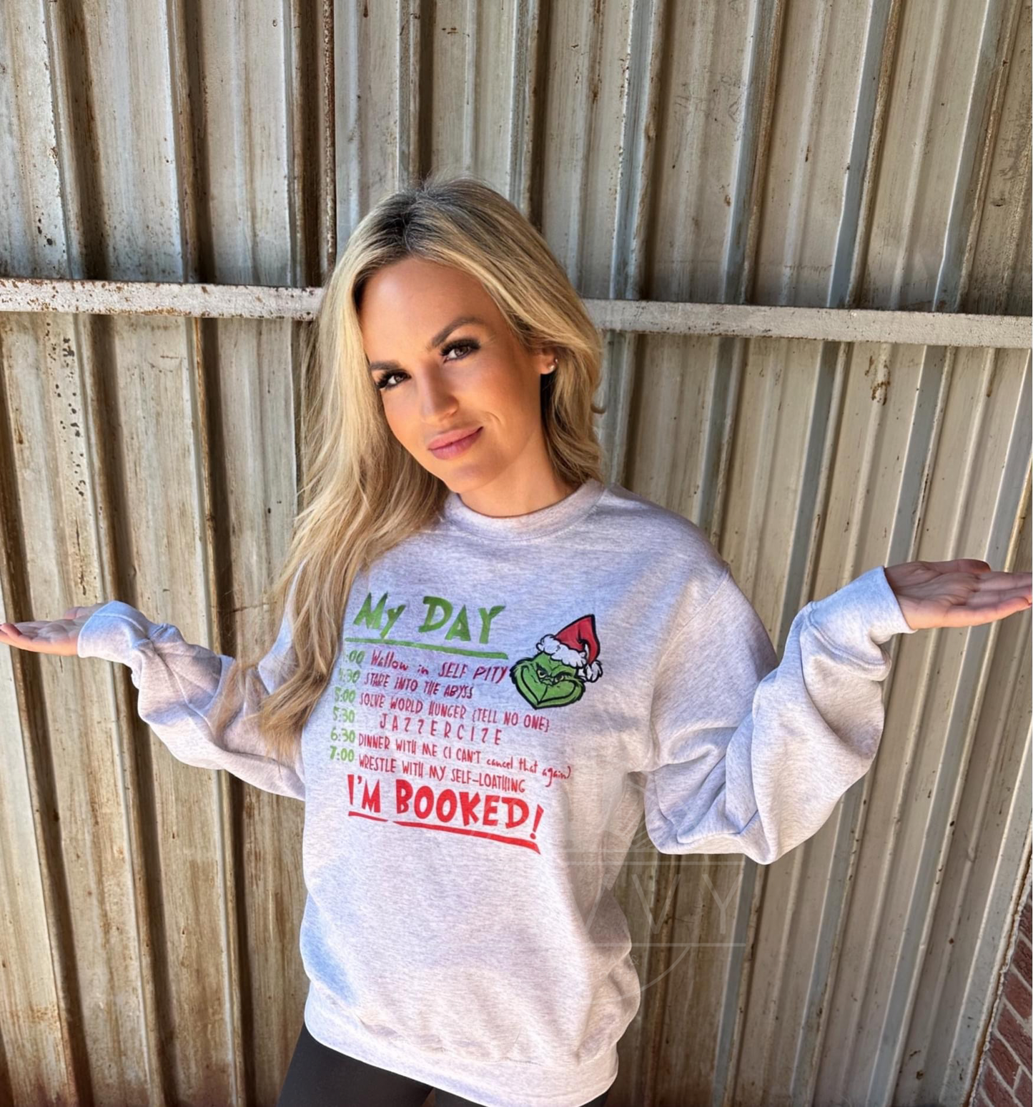 Grinch My Day is Booked Sweatshirt
