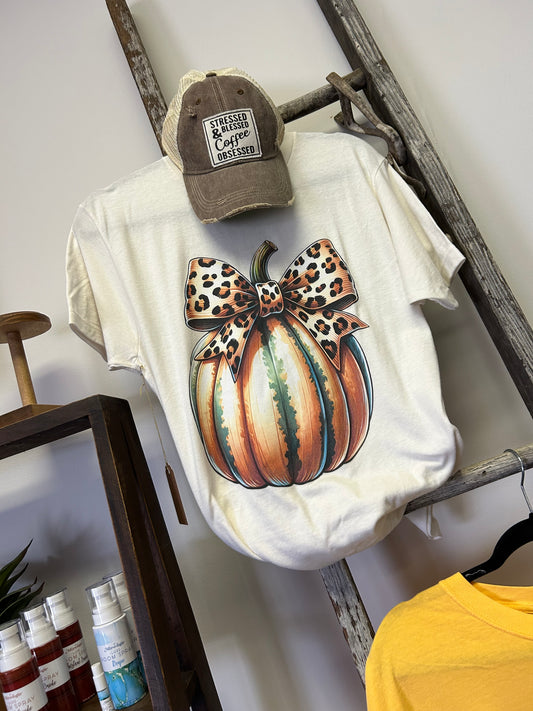 Leopard Pumpkin Short Sleeved T-shirt
