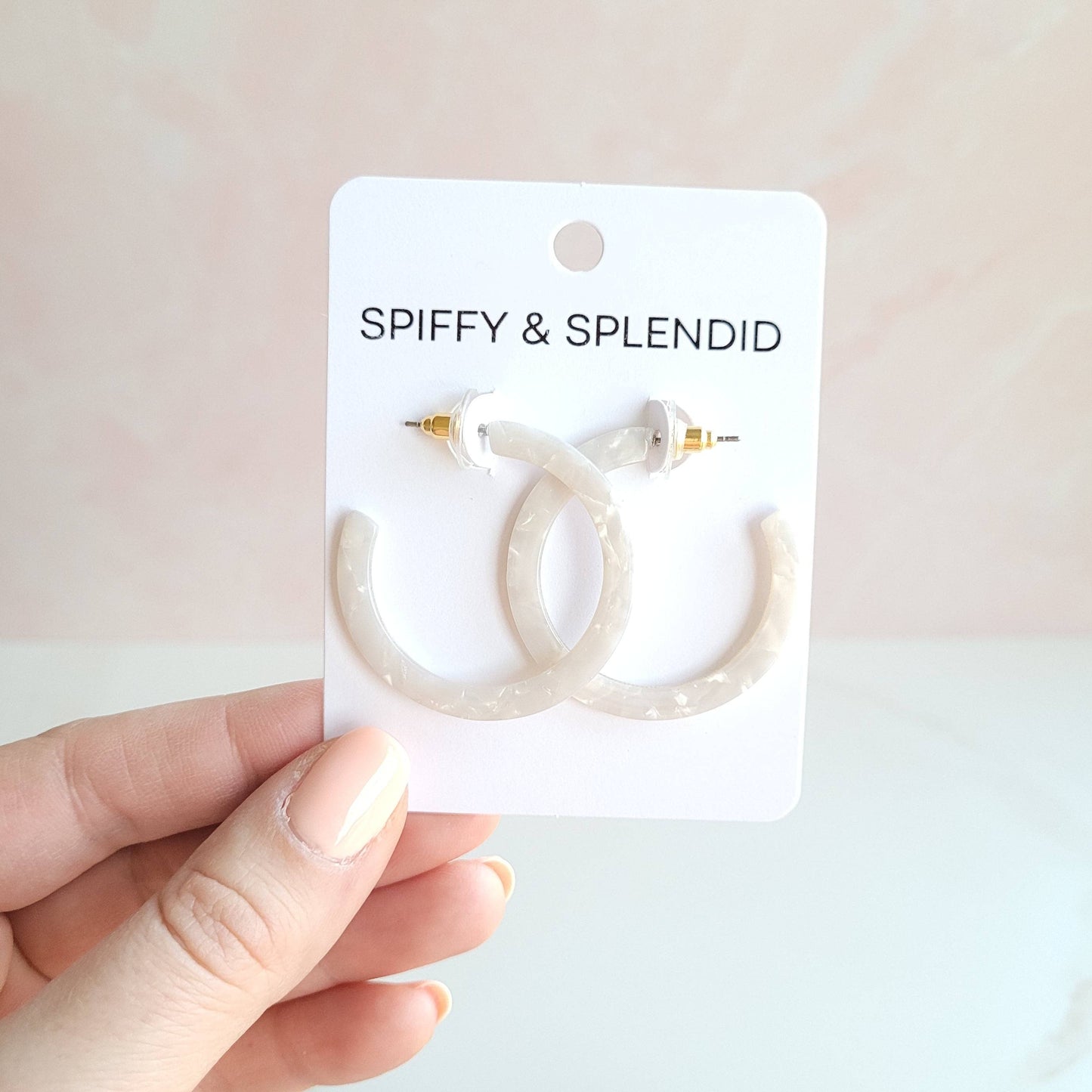 Camy Hoops - Pearl // Jewelry, Earrings, Gift