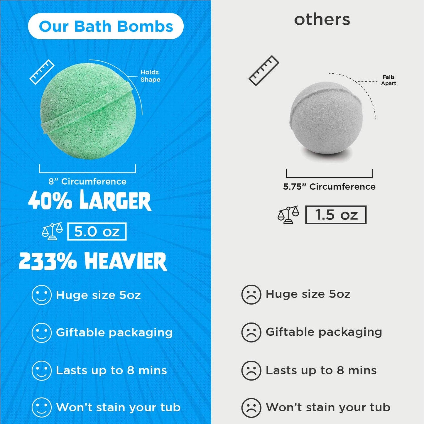 Monster Bath Bombs for Kids with Surprise Toys Inside (6 Pack)