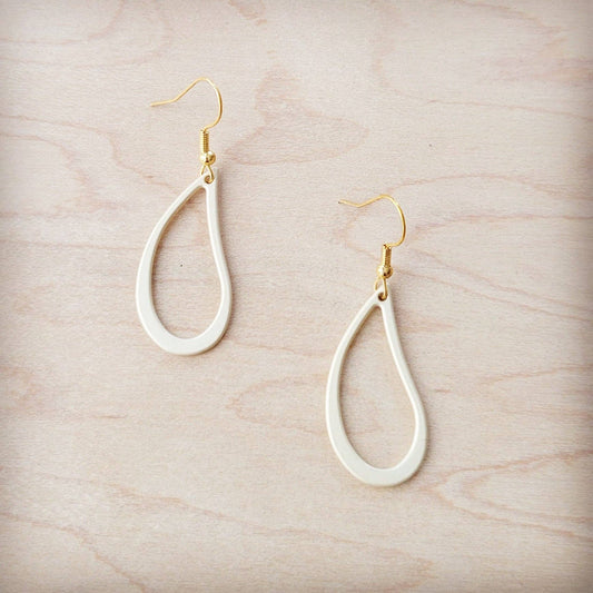 **Matte Gold Teardrop Earrings