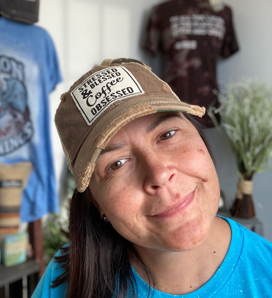 Stressed, Blessed & Coffee Obsessed Hat