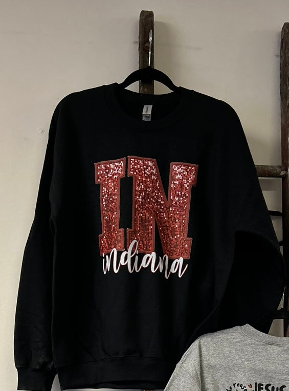 Indiana Faux Sequin Sweatshirt