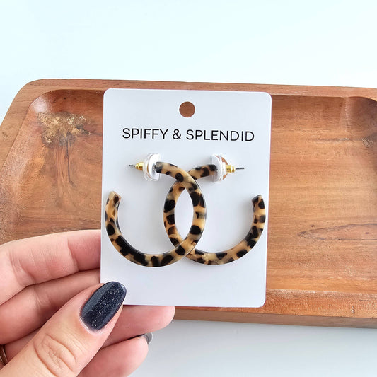 Camy Hoops - Cheetah // Jewelry, Earrings, Fall