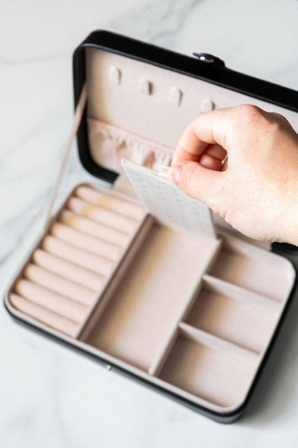 Jewelry Travel Case Box - Black // Gift, Storage