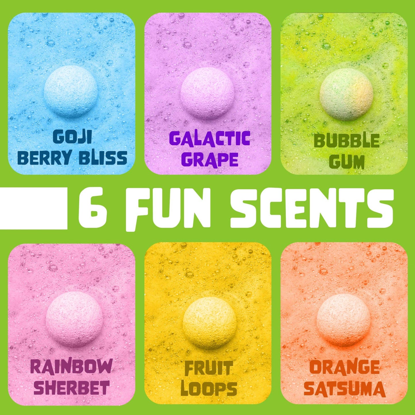 Squishy Slime Kids Bath Bombs Gift Set with Toys Inside – 6 Pack