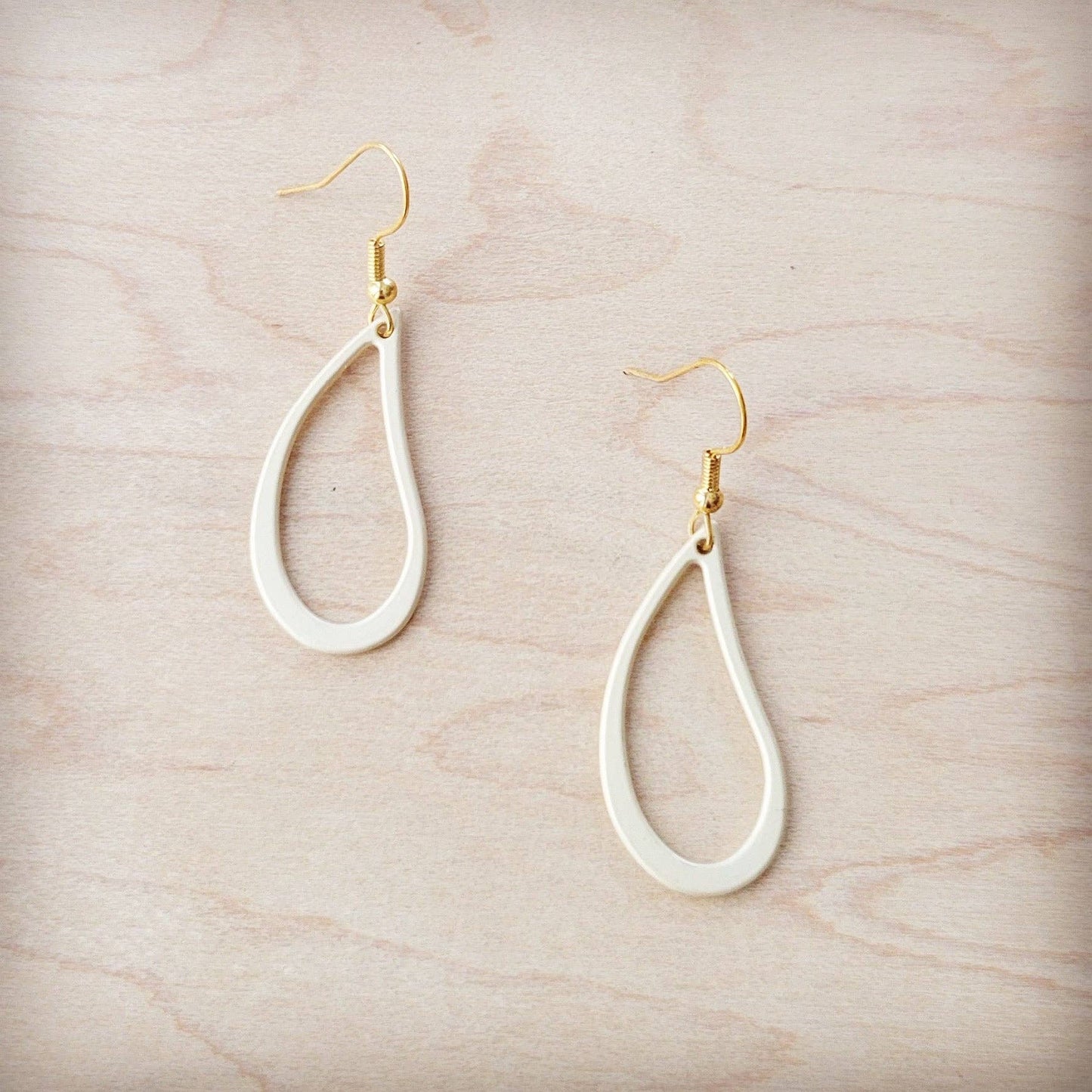 **Matte Gold Teardrop Earrings