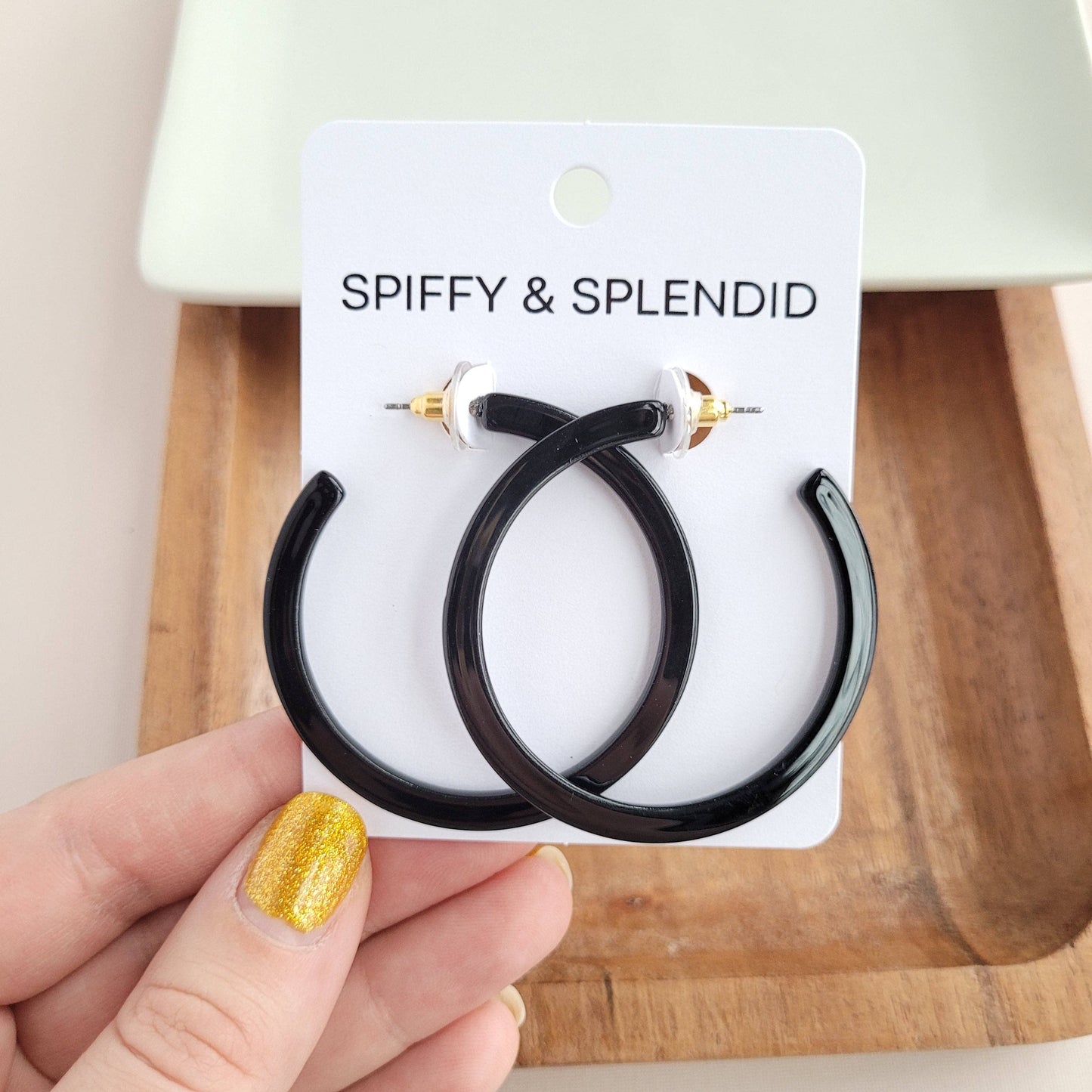 Cameron Hoops - Black // Jewelry, Earrings, Fall