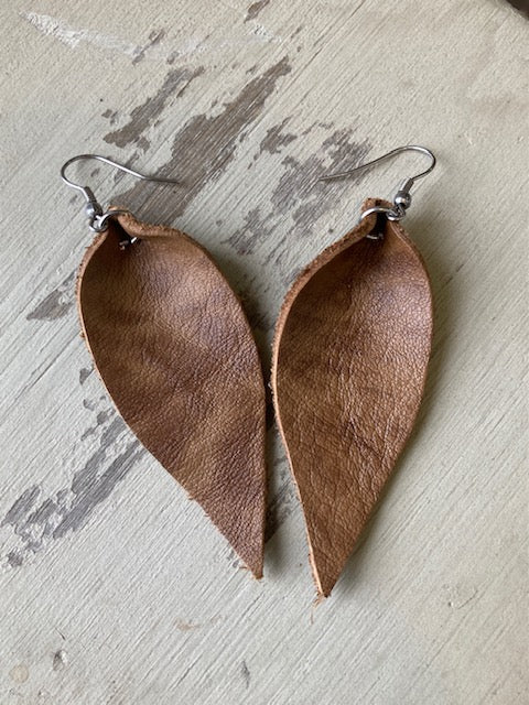 Folded Leather Earring- Wholesale